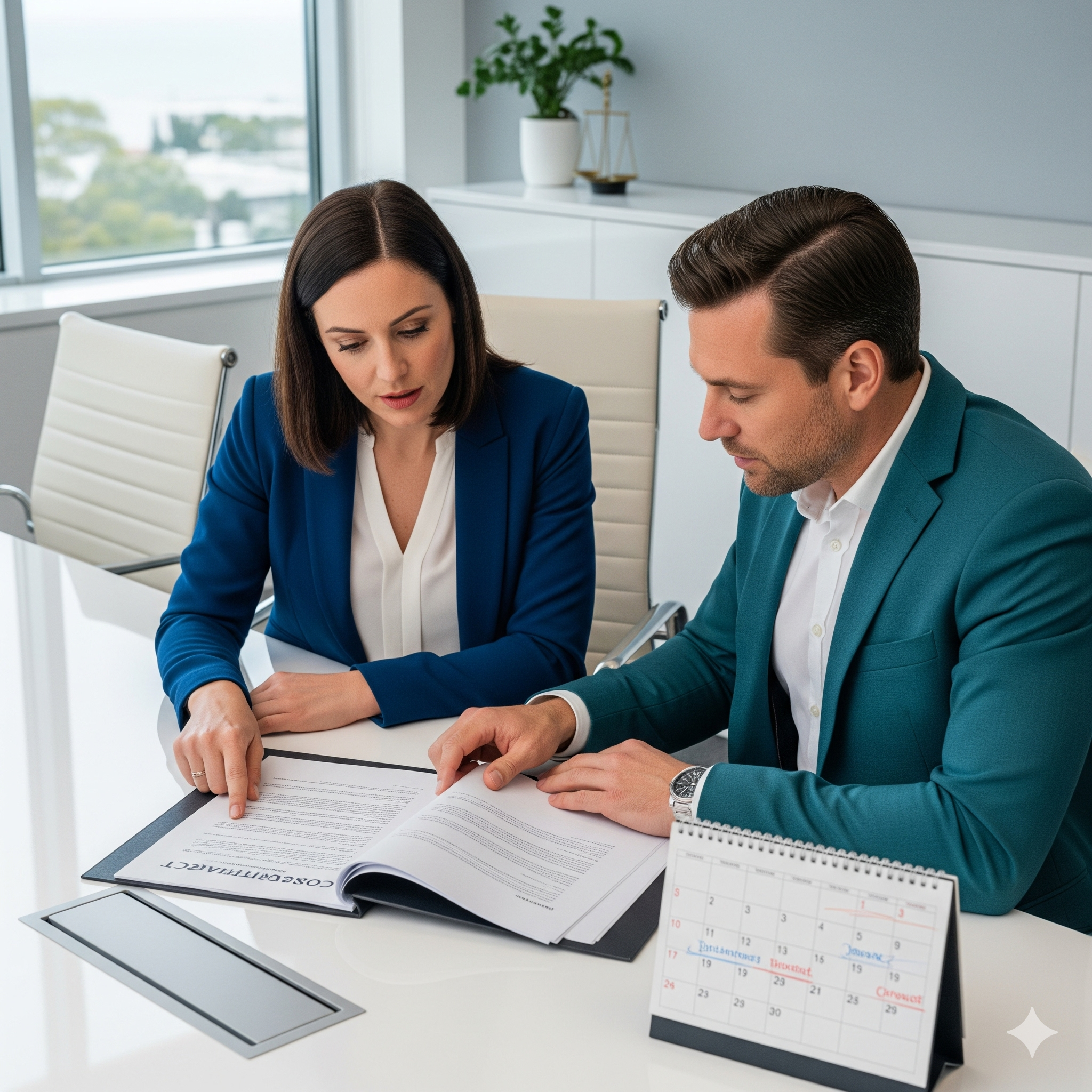 Security of payment act nsw strata Two people reviewing a building contract