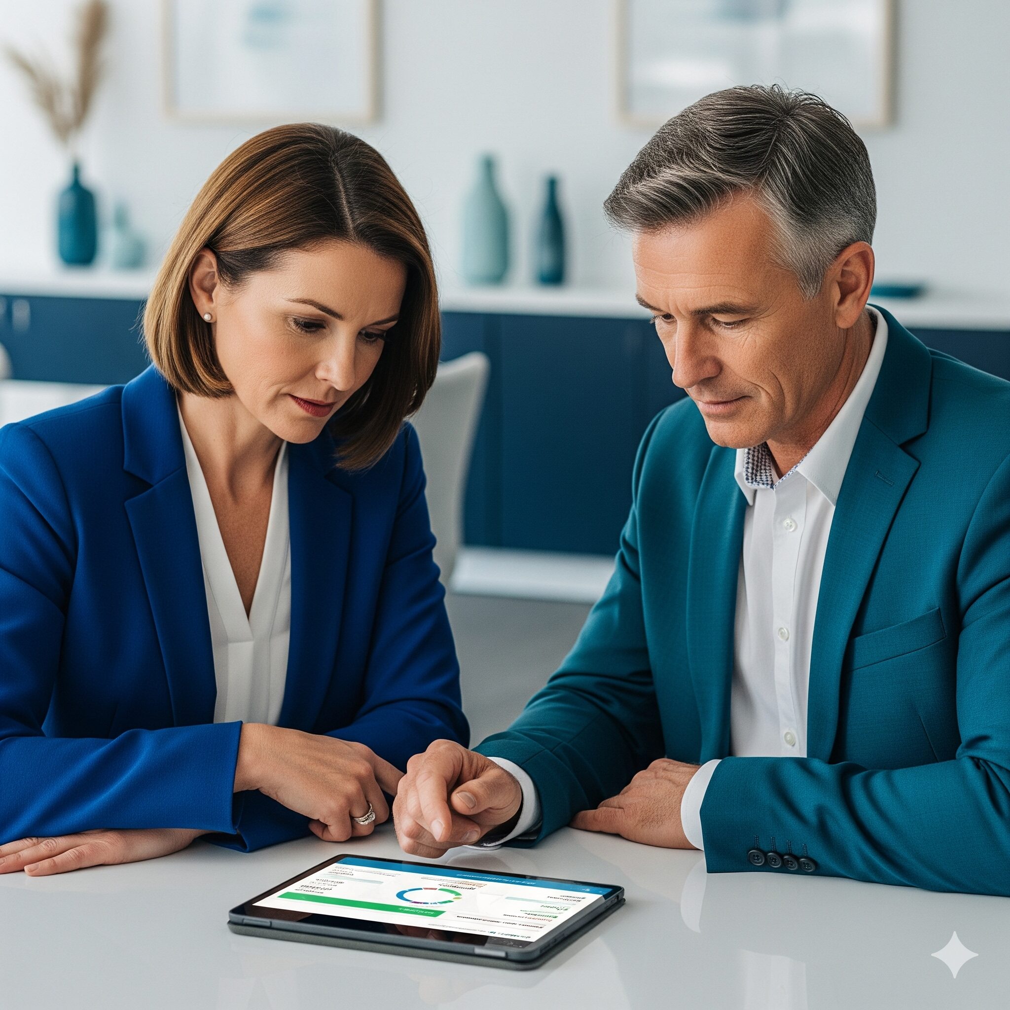Trust accounts strata management Strata manager and owner reviewing trust account records