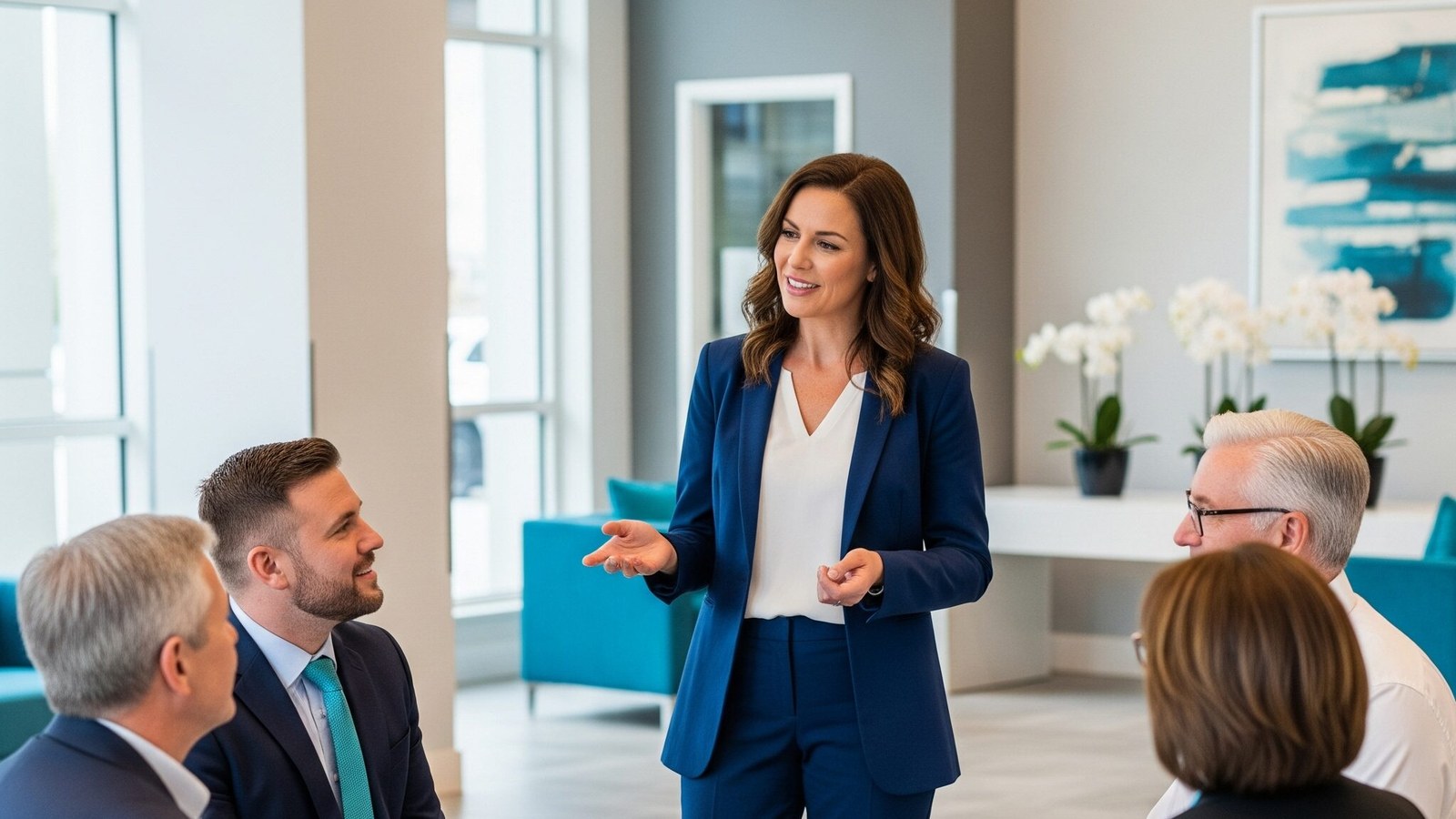 A strata manager meeting with an owners corporation committee